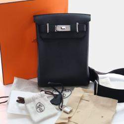 Pre Owned Hermes Hac a Dos PM Black Togo Calfskin Leather Backpack