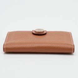 مملوكة مسبقًا Hermes R.M.S Gold Evercolor Leather Card Holder
