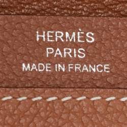مملوكة مسبقًا Hermes R.M.S Gold Evercolor Leather Card Holder