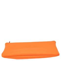 Hermes Neon Orange Neoprene Small Neobain Pouch