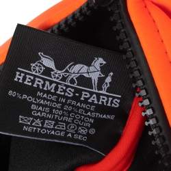 Hermes Neon Orange Neoprene Small Neobain Pouch
