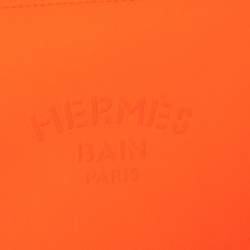 Hermes Neon Orange Neoprene Small Neobain Pouch