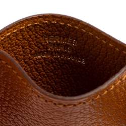 Hermes Caramel Mysore Leather Diabolo Card Holder