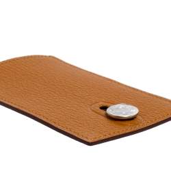 Hermes Caramel Mysore Leather Diabolo Card Holder