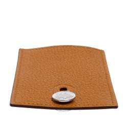 Hermes Caramel Mysore Leather Diabolo Card Holder