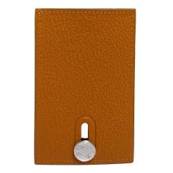 Hermes Caramel Mysore Leather Diabolo Card Holder