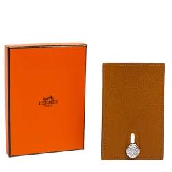 Hermes Caramel Mysore Leather Diabolo Card Holder