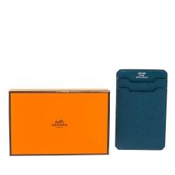 Hermes Vert Cypress Epsom Leather City 3CC Card Holder