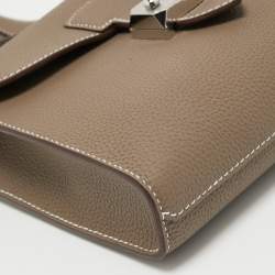 Pre Owned Hermès Etoupe Togo Leather Sac A Depeches 21 Bag