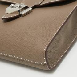 Pre Owned Hermès Etoupe Togo Leather Sac A Depeches 21 Bag