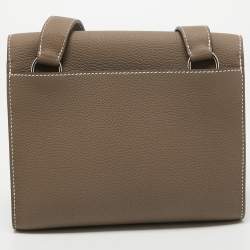 Pre Owned Hermès Etoupe Togo Leather Sac A Depeches 21 Bag