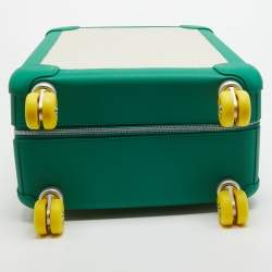 Hermes Vert Vertigo/Ecru Taurillon Regate and Toile H Canvas R.M.S. Trolley Luggage