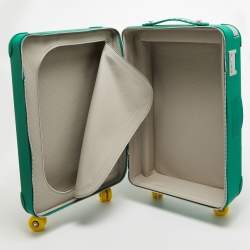 Hermes Vert Vertigo/Ecru Taurillon Regate and Toile H Canvas R.M.S. Trolley Luggage