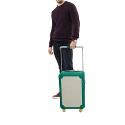 Hermes Vert Vertigo/Ecru Taurillon Regate and Toile H Canvas R.M.S. Trolley Luggage