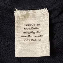 Hermes Navy Blue Cotton Knit Superpose Pullover L