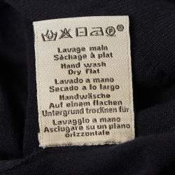 Hermes Navy Blue Cotton Knit Superpose Pullover L