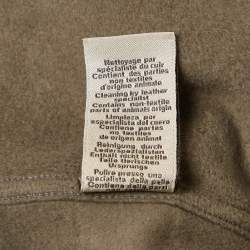 Hermes Grey Leather Applique Cotton Sweatshirt XXL