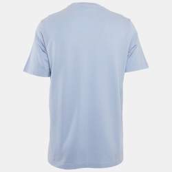 Hermès Lilac Cotton Pique Crew Neck T-Shirt L