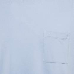 Hermès Lilac Cotton Pique Crew Neck T-Shirt L
