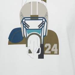 Hermès White Printed Jersey Crew Neck T-Shirt L