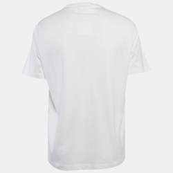 Hermès White Printed Jersey Crew Neck T-Shirt L