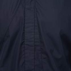 Hermes Navy Blue Poplin Origami Detail Button Front Shirt L