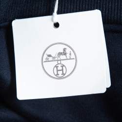 Hermes Navy Blue Cotton Drawstring Joggers XXL