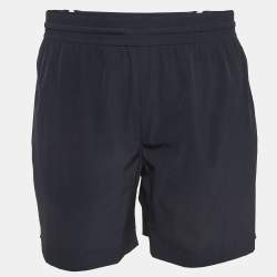 Hermes Navy Blue Synthetic Contrast Trim Short S