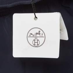Hermes Navy Blue Synthetic Contrast Trim Short S