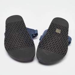 Hermes Navy Blue Nubuck Leather Chypre Sandals Size 42
