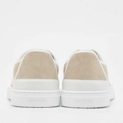 Hermès Beige/White Suede and Leather Get Sneakers Size 40.5