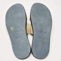 Pre Owned Hermès Beige Suede Izmir Flat Sandals Size 42.5