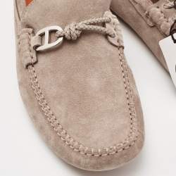 Hermes Brown Suede Alessandro Loafers Size 43.5
