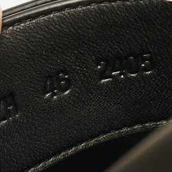 Pre Owned Hermes Black Leather Chypre Sandals Size 46