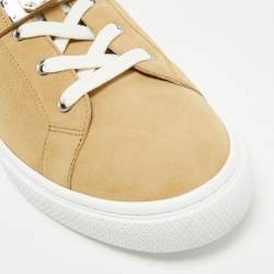 Hermes Light Brown Suede Day Sneakers Size 45