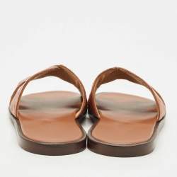 Pre Owned Hermès Ostrich Leather Izmir Sandals Size 42