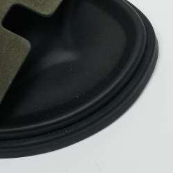 Pre Owned صندل سلايد هيرميس شيبر بلون الزيتون الداكن مقاس 42