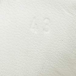 Pre Owned Hermes Keep Size 43 White Leather Mules Sneakers 