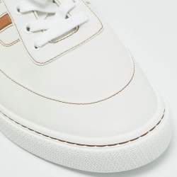 Pre Owned Hermes Keep Size 43 White Leather Mules Sneakers 