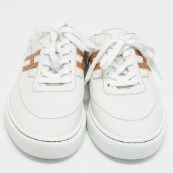 Pre Owned Hermes Keep Size 43 White Leather Mules Sneakers 