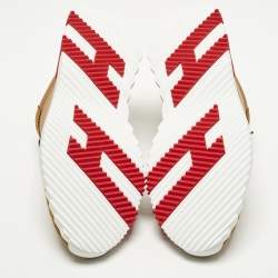 Pre Owned Hermes Bouncing Size 42 Brown Leather and Suede Low Top Sneakers