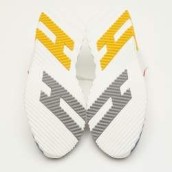 Pre Owned Hermes Bouncing Size 42 Multicolor Canvas and Leather Sneakers