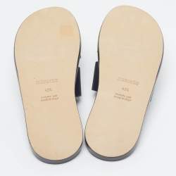 مملوكة مسبقًا Hermès Izmir Size 43.5 Navy Blue Leather Flat Slides