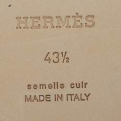 مملوكة مسبقًا Hermès Izmir Size 43.5 Navy Blue Leather Flat Slides