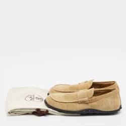 مملوكة مسبقًا Hermes Lazy Size 38.5 Beige Suede Loafers