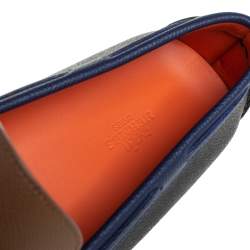 Pre Owned Hermes Tricolor Leather Irving Loafers Size 42