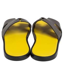 Hermes Vert Olive Leather Izmir Sandals Size 44