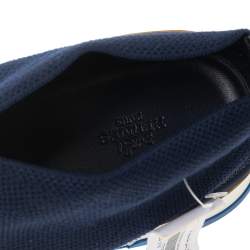 Pre Owned Hermés Navy Blue Knit Fabric Tokyo Slip-On Sneakers Size 44