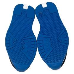 Pre Owned Hermés Navy Blue Knit Fabric Tokyo Slip-On Sneakers Size 44