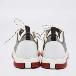 Hermes Multicolor Fabric and Leather Addict Sneakers Size 40